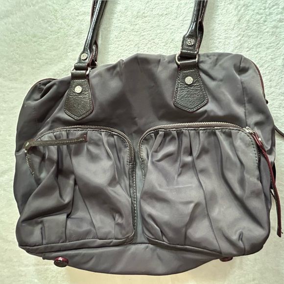 MZ Wallace Graphite Nylon Shoulder Bag with Leather Handles - Picture 2 of 13